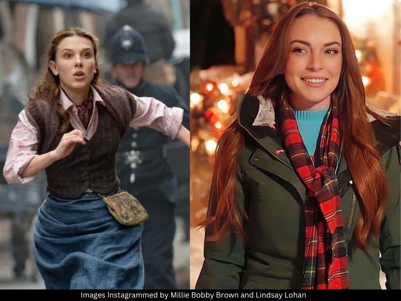 Millie Bobby Brown and Lindsay Lohan