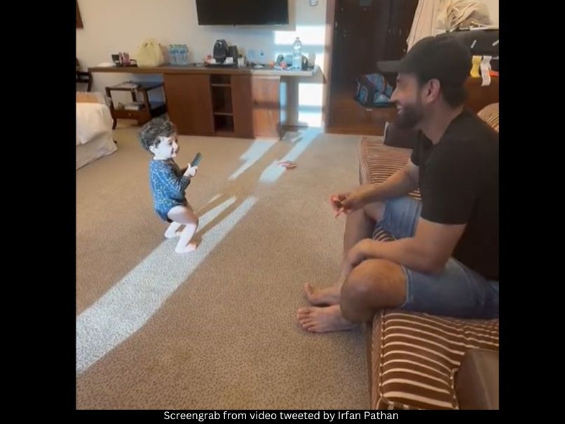 Irfan Pathan son dances to 'Jhoome Jo Pathaan'. 