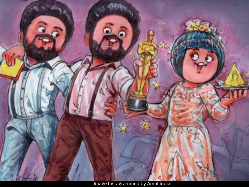 Amul doodle for RRR and Naatu Naatu 