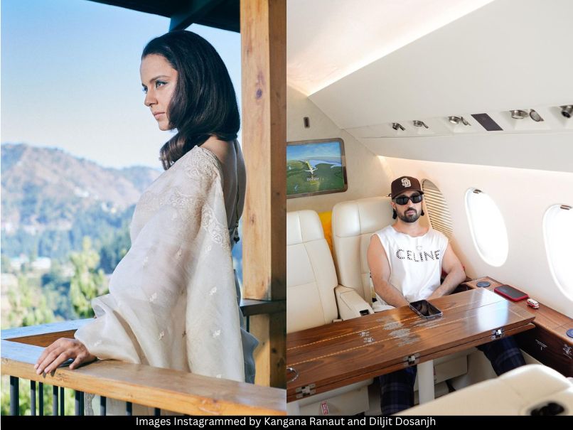 Kangana Ranaut and Diljit Dosanjh 