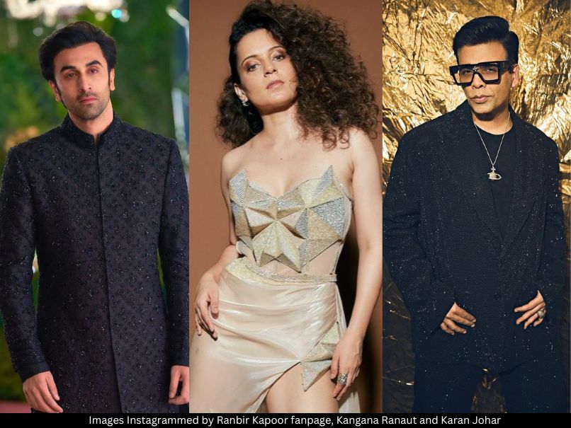 Ranbir Kapoor, Kangana Ranaut and Karan Johar 