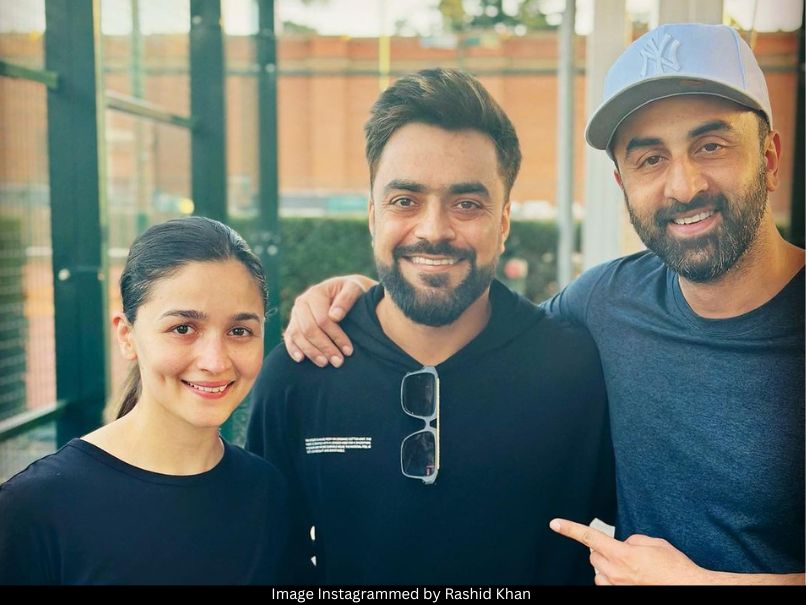 Alia Bhatt, Rashid Khan and Ranbir Kapoor 