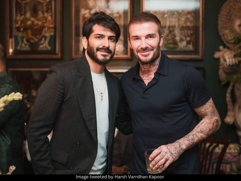 Harsh Varrdhan Kapoor with David Beckham 
