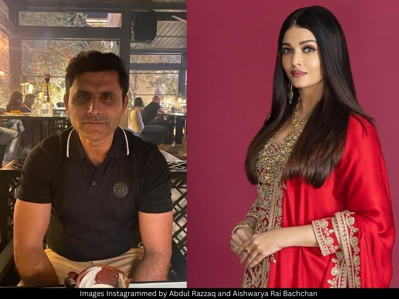 Abdul Razzaq and Aishwarya Rai Bachchan 