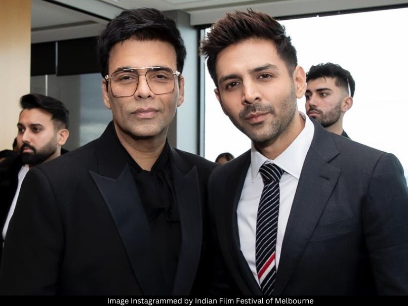 Karan Johar and Kartik Aaryan 