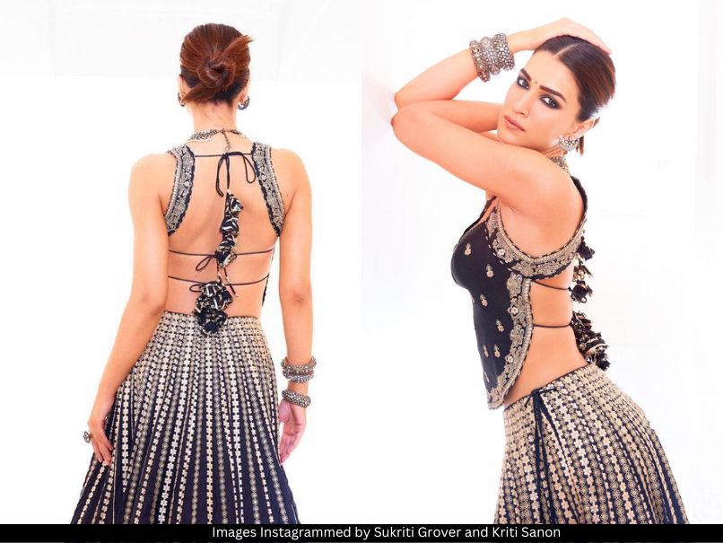 Kriti Sanon stuns in a black lehenga set
