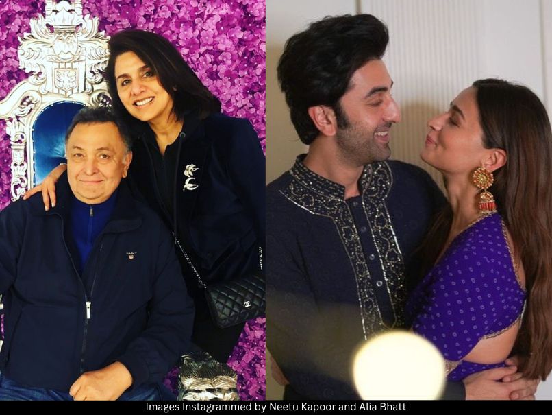 Neetu Kapoor, Rishi Kapoor, Alia Bhatt and Ranbir Kapoor 