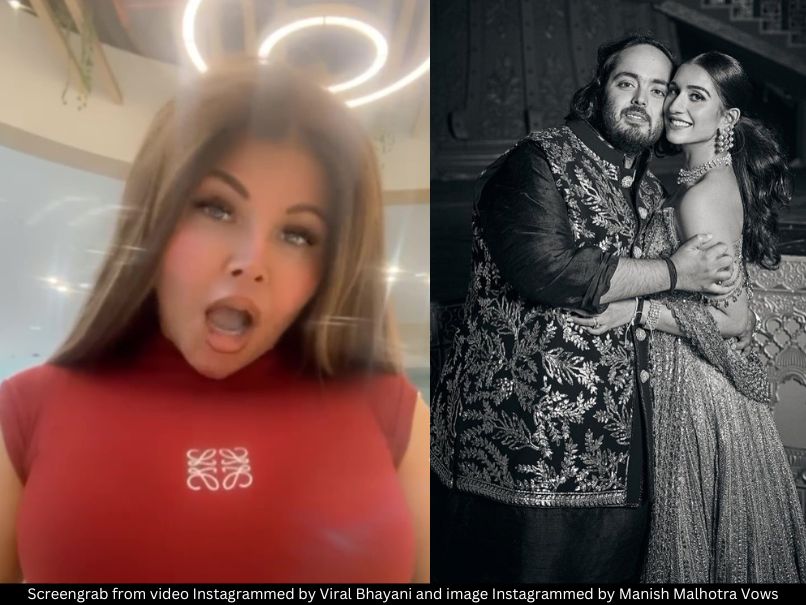 Rakhi Sawant, Anant Ambani and Radhika Merchant 