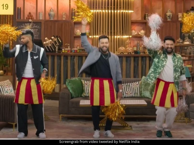 Shreyas Iyer, Rohit Sharma and Kapil Sharma 