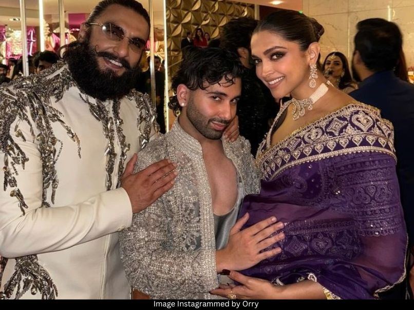 Orry with Ranveer and Deepika 