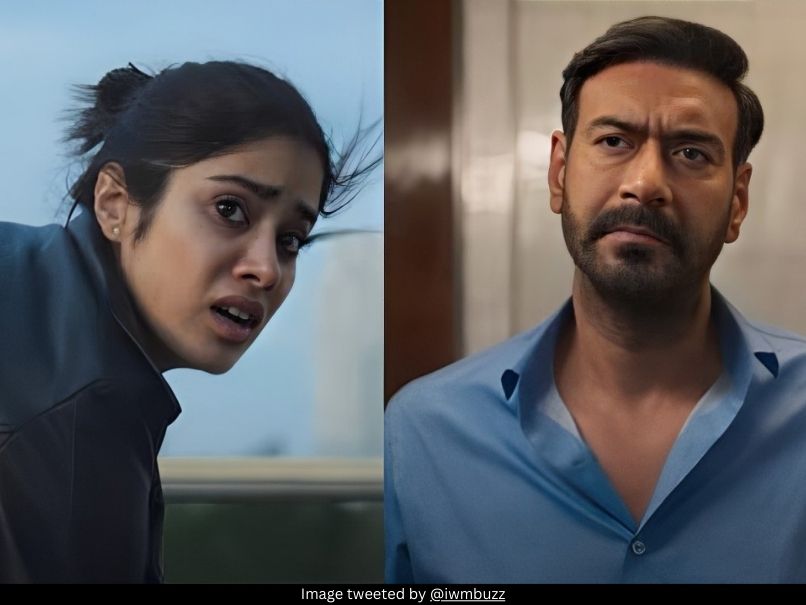 Janhvi Kapoor and Ajay Devgn 