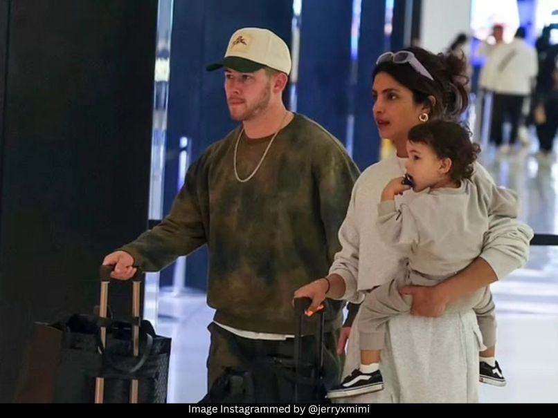 Nick Jonas, Priyanka Chopra and Malti Marie 