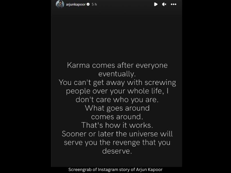 Arjun Kapoor's Instagram story 2