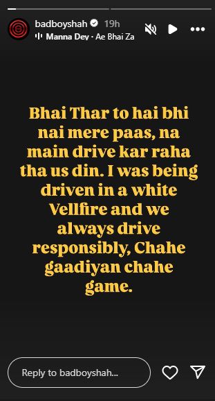 Badshah Instagram Story