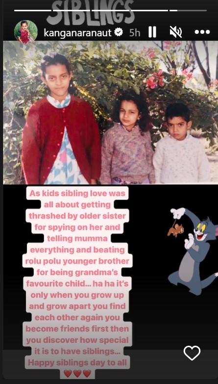 Kangana Ranaut IG Story