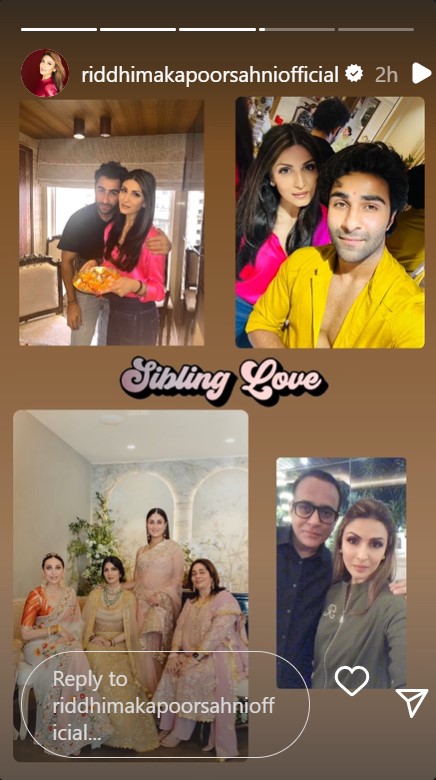 Riddhima Kapoor Sahni IG Story