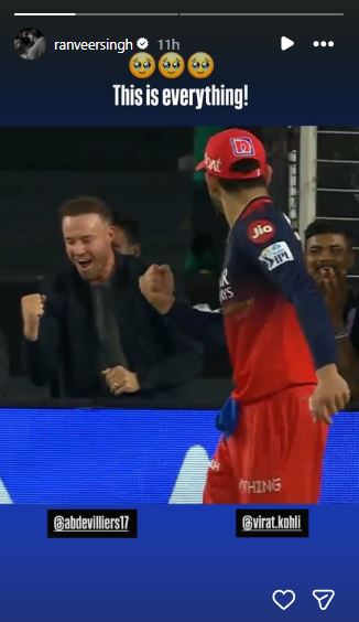 Ranveer Insta Story