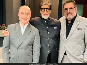 Anupam Kher, Amitabh Bachchan and Boman Irani
