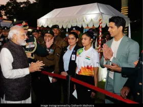 Prime Minister Narendra Modi and Sidharth Malhotra