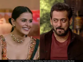Priyanka Chahar Choudhary and Salman Khan