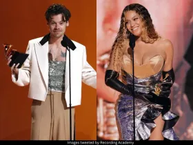 Harry Styles and Beyonce at Grammys 2023