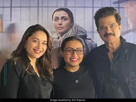 Anil Kapoor with Madhuri and Rani 