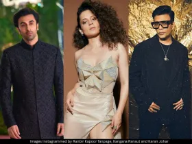 Ranbir Kapoor, Kangana Ranaut and Karan Johar 