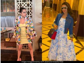 Uorfi Javed and Ameesha Patel 