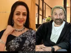 Hema Malini and Sunny Deol 
