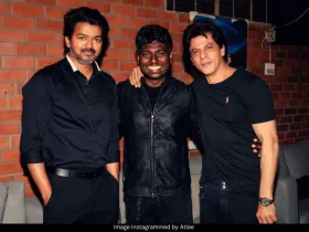 Vijay, Atlee and Shah Rukh Khan 