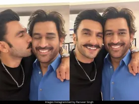Ranveer Singh and MS Dhoni 