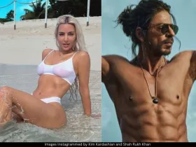 Kim Kardashian and Shah Rukh Khan 