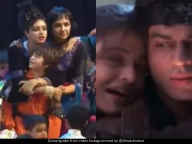 Aishwarya, SRK and Aaradhya Abram 