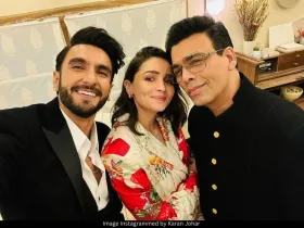 KJO, Alia Bhatt and Ranveer Singh 
