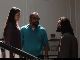 Rashmika Mandanna, Sandeep Reddy Vanga and Ranbir Kapoor 