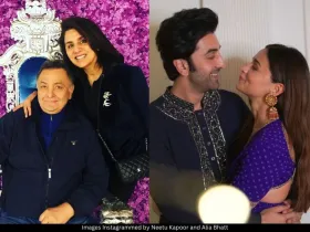 Neetu Kapoor, Rishi Kapoor, Alia Bhatt and Ranbir Kapoor 