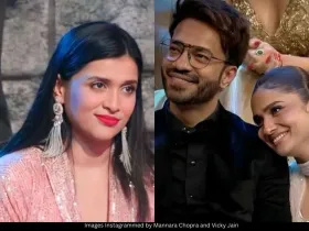 Mannara Chopra and Vicky Jain 