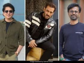 Sajid Nadiadwala, Salman Khan and AR Murugadoss 
