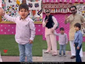 Kareena, Saif, Jeh and Taimur 