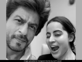Shah Rukh Khan and Uorfi Javed 