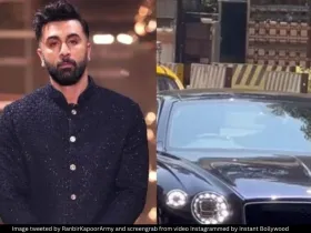 Ranbir Kapoor and his new car 