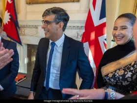 Rishi Sunak and Manisha Koirala 