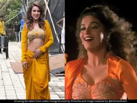 Nia Sharma and Madhuri Dixit 