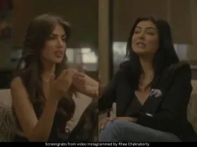 Rhea Chakraborty and Sushmita Sen 