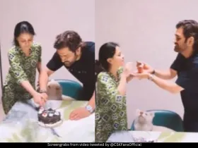 MS Dhoni and wife Sakshi