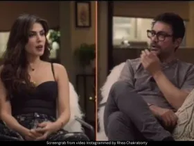 Rhea Chakraborty and Aamir Khan 