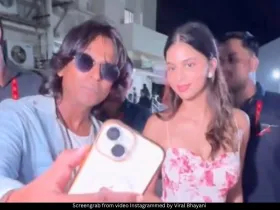 Suhana Khan with SRK doppelganger 
