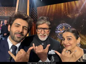 Big B, Kartik Aaryan and Vidya Balan 