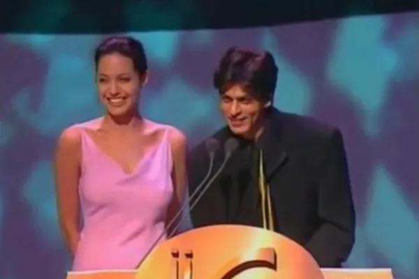 SRK with Angelina Jolie