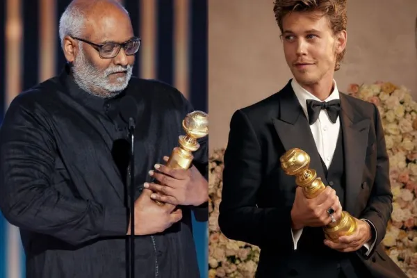 MM Keeravaani and Austin Butler pic